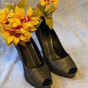 Giuseppe Zanotti design black shimmer pumps